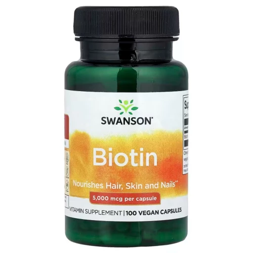 Swanson - Biotin 5000 mcg - 100 kapsułek Swanson - Biotin 5000 mcg - 100 kapsułek